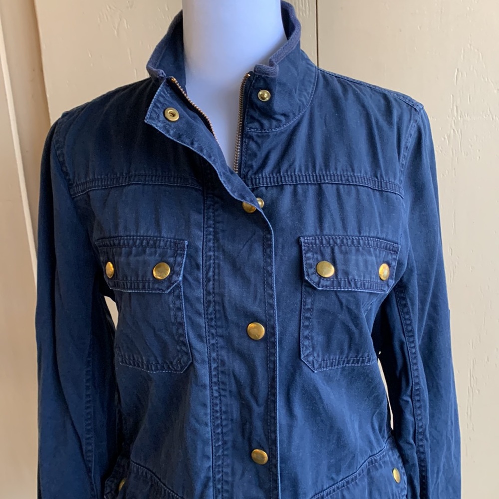 J Crew Sz XS Navy Blue Field Jacket - Picture 5 of 8